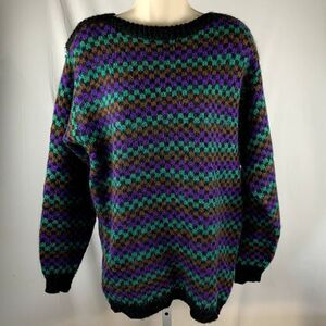 Vintage 80's-Y2K Wool Christian Dior Separates Striped/Checkered Size M